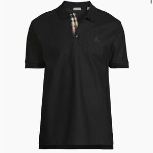 Burberry Black Polo Shirt with Red Logo